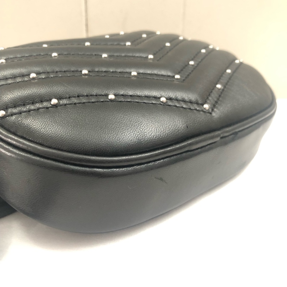 REBECCA Minkoff Genuine Leather Black Studded Waist Belt Bag - Picture 7 of 15